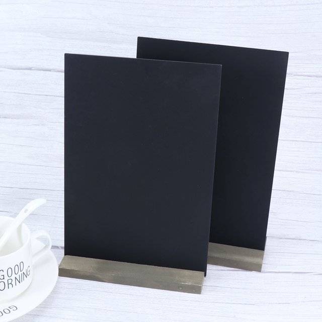 WASHWEPE 6pcs Double-Sided Chalkboard Set Wood for Birthday Celebrations