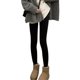 thumbnail image 2 of Pantalones de tiburón de otoño e invierno, forro polar, ropa exterior gruesa, pantalones Barbie ajustados y cálidos, bolsillo, cintura alta, leggings de mujer que contraen el vientre, 2 of 2
