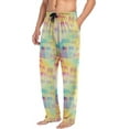 thumbnail image 5 of FREEAMG Rainbow Gradient Elephant Pajama Pants for Men, Men's Separate Bottoms, Comfortable Sleep Lounge Pj Pants, 5 of 7