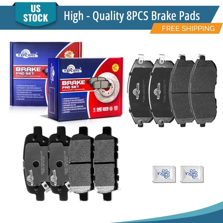 YXPCARS 8PCS Brake Pads(D815A D905), Front & Rear Ceramic Pads for Nissan Sentra Juke Altima 350Z