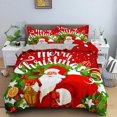 thumbnail image 1 of Bedding 3 Set Christmas Duvet Cover, Microfiber 3D Bedding Set Zipper173*218cm, 1 of 7
