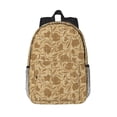 thumbnail image 1 of Easygdp Brown Flowers Mochila Ligera de 15 Pulgadas para Estudiantes, Mochila Cómoda para la Escuela y Viajes, Correas Ajustables, 1 of 6