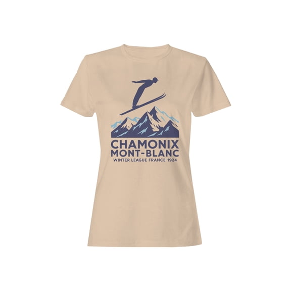 Chamonix Mont-Blanc Ski 1924 Graphic Women's T-shirt