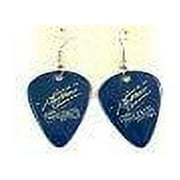 disney Aerosmith rock N Roller coaster guitar pick blue earrings