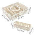 thumbnail image 3 of Snack Tray with Lid & Handle, BPA Free Plastic Portable Container Veggie Serving Tray, Charcuterie Board for Travel Party & Picnic, Refrigerator Organize Box for Vegetable, Fruit with 4 Compartments, 3 of 7