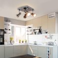 thumbnail image 2 of Flush Mount Industrial Track Lighting Fixture, Depuley 4-Light Square Ceiling Spot Lights, Modern Directional LED Ceiling Light for Kitchen, Bedroom, Living Room, Warm Light 3W Bulbs Incl., 2 of 7
