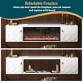 thumbnail image 6 of Boyel Living Floating Fireplace TV Stand , Modern Entertainment Center w/ 36" Electric Fireplace, Wall Mounted Electric Fireplace TV Console for Living Room Bedroom, White, 6 of 7