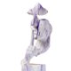 thumbnail image 2 of Estatua de pensador Forma vívida Resina sintética compacta Atractiva figura decorativa El silencio es dorado para el hogar Blanco Púrpura, 2 of 10