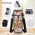 thumbnail image 6 of Yspwyqan Backpack Set for Kids, Flower Capybara Family Girls Backpack Lunchbox Set with Water Bottle Bag, 17 Inch Double Zipper Large Capacity Bookbag for High School Hiking, 6 of 7