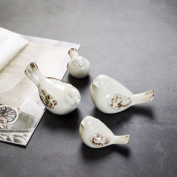 2 Pcs Ceramic Bird Home Decor Bird Figurines Decorative Bird Figurine Bird Statue Ceramic Decor