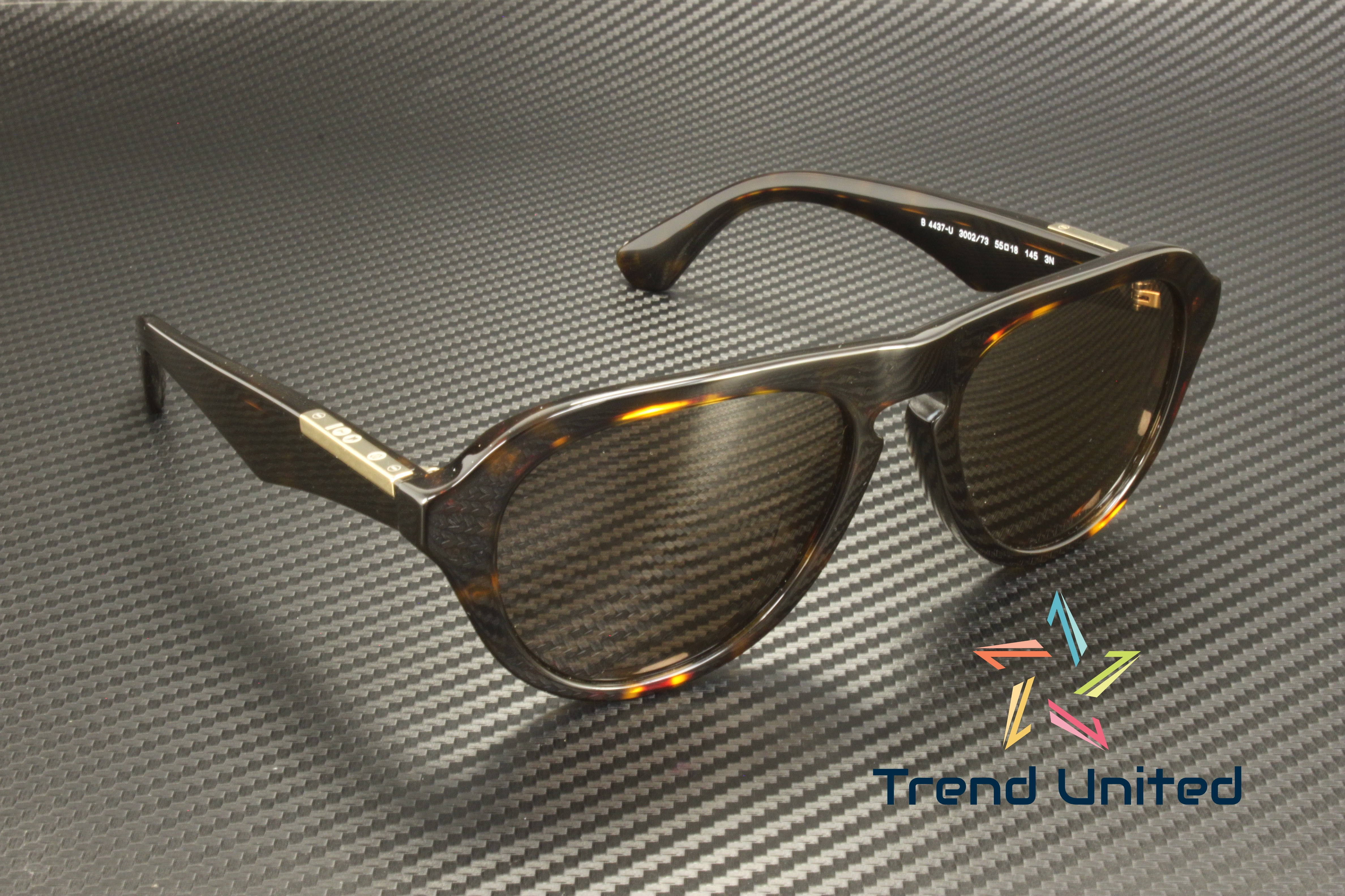 BURBERRY BE4437U 300273 Dark Havana Dark Brown 55 mm Men's Sunglasses