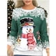 thumbnail image 1 of Jersey de Navidad para mujer, blusa suelta, sudaderas para mujer, camisetas de manga larga de Navidad (verde M), 1 of 2