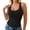 Z703 Black, variant on Landzoo Vest For Women Solid Color Sleeveless Square Neckline Undershirt Summer Comfortable Women Tank Tops Size L Black