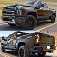 thumbnail image 3 of Ikon Motorsports Fender Flares Wheel Arch Extension Compatible with 2020-2022 Chevy Silverado 2500 HD, Pocket Riveted Style Injection PP Black Wheel Flare Cover Mud Guard Protector 4PCS Set, 3 of 6