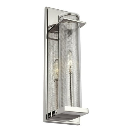 Polished Nickel Discus - Feiss Silo 1 - Light Wall Sconce, Polished Nickel