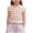 Pink, variant on Girl's Striped Cap Sleeve Tops Crewneck Lettuce Hem Crop Tees Summer Loose Casual Printed Shirts Pink 1 Years
