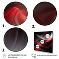 thumbnail image 3 of Designart "Red Black Contemplative Abstraction VII" Modern Waves Canvas Print, 3 of 5