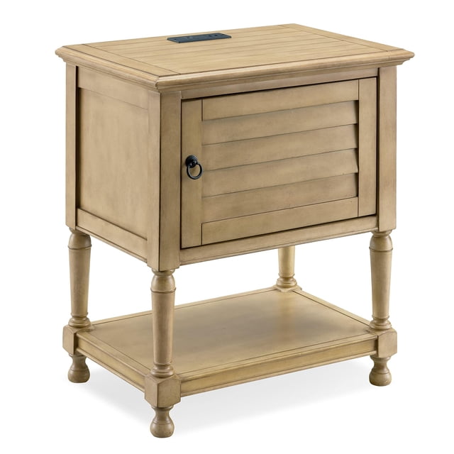 Leick Home Favorite Finds Table de Nuit avec Chargement CA/USB Supérieur en Sable Désertique