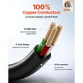 thumbnail image 4 of KFFKFF 100ft 30 ARV Extension Cord, 2500W Durable STW 10/3 Gauge Wire, NEMA TT-30P Male to NEMA TT-30R Female Plug, with LED Indicator, 15A Adapter, ETL Certified, 125V, 4 of 9