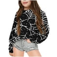 thumbnail image 3 of Lovskoo Boys and Girls Halloween Sweashirt Long Sleeve T-Shirt Printed Crewneck Pullover Tops Size 1-12 Years Black, 3 of 4