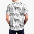 thumbnail image 4 of Daiia German Shepherd Dog Pattern Men’s Polo Shirts,Solid Deck Shirt,Classic Fit, Breathable Cotton Polo for Casual and Sport Wear-Small, 4 of 9