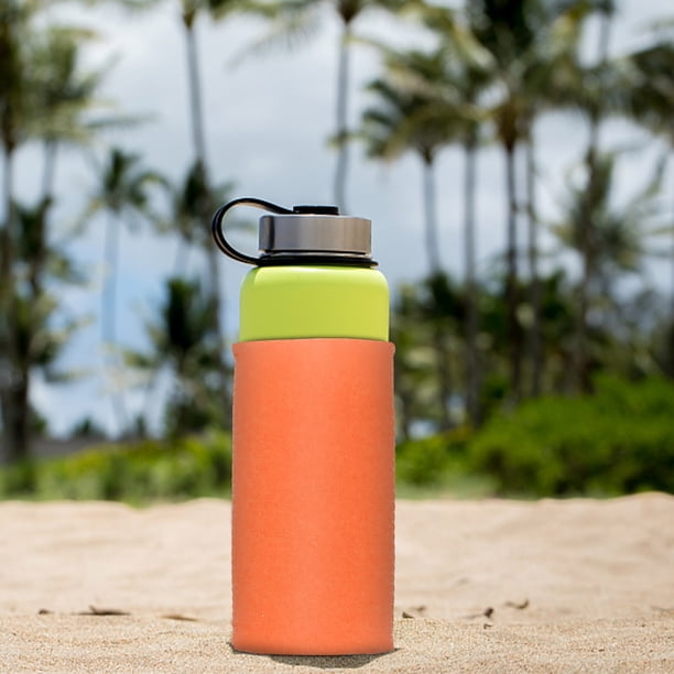 Funda Aislante de Goma para Taza, Diseño Colorido de Tela de Buceo, Tapa Impermeable para Cerveza, Opciones En Rojo, Azul, Amarillo y Naranja, Ideal para Fiestas y Uso Doméstico, 7,2 X 11 Cm