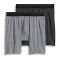 thumbnail image 2 of Jockey Men's Underwear Sport Outdoor Boxer Brief - 2 Pack, dark grey heather/light grey heather, XL, 2 of 5