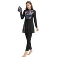 thumbnail image 5 of IBTOM CASTLE Womens Burkini Swimsuits Muslim Modest Swimwear Islamic Full Body Swimming Top Pants Hijab Long Sleeve Rash Guard L Black, 5 of 8
