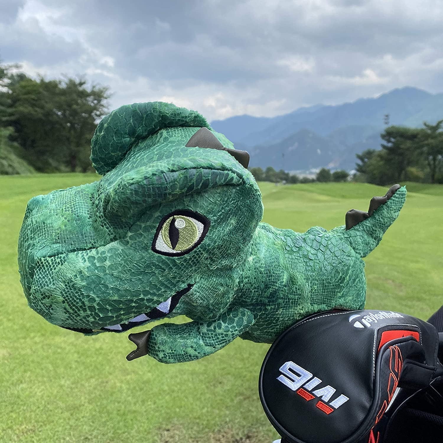T-Rex Golf Head Cover Dinosaur Driver Headcover (Green)