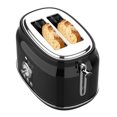 thumbnail image 2 of Culinary Chef Retro 2-Slice Toaster – Wide Slots, 5 Shade Settings, Bagel, Defrost & Cancel Functions – 900W – Black, 2 of 10