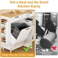 thumbnail image 4 of Rolling Kitchen Island Cart with Trash Can Storage ,Kitchen Island with Drop Leaf & Power Outlet , Kitchen Rolling Island with Spice Rack & Towel Rack, Holder, Knife Mobile Island Table for Kitchen, 4 of 6