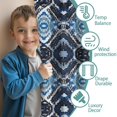 thumbnail image 3 of Blackout Kids Curtains,Blue Ethnic Geometric Pattern Childrens Insulated Curtains Set Of 2,Bedroom Essentials,Toddler Room Decor 52x63in(132x160cm), 3 of 5