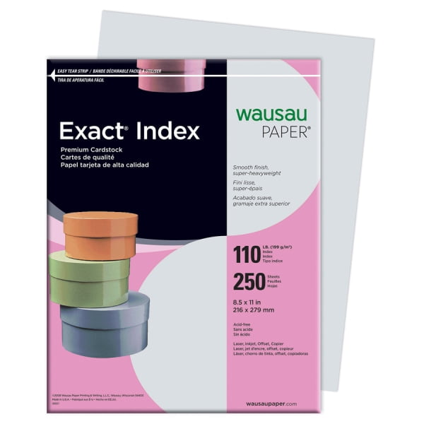 Neenah ExtraHeavyweight Exact Index Card Stock, 110 Lb., 8 1/2" x 11