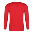 thumbnail image 2 of TiaoBug Mens Long Sleeve T-Shirt Quick Dry Athletic Gym Workout Bodybuilding Sports Undershirts Red XL, 2 of 5