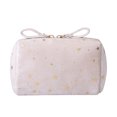 thumbnail image 1 of Makeup Bag Velvet Golden Stars Soft Zipper Cosmetic Bag, 1 of 4