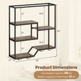 thumbnail image 3 of Gymax Wall Mounted Wine Rack 6-Tier Hanging Bar Shelf w/ Bottle Display Shelf, 3 of 9