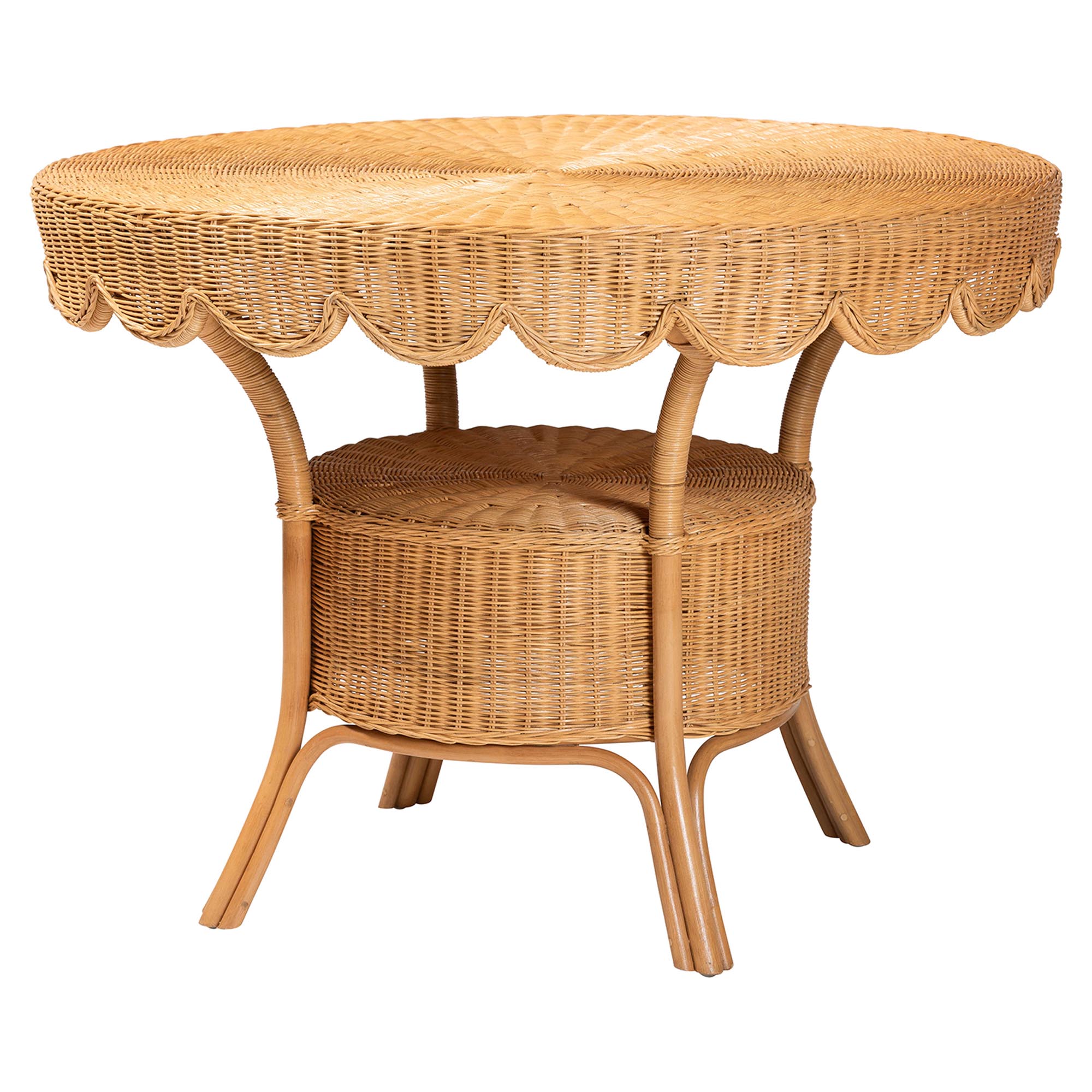 bali & pari Travis Boho Dining Set, 5-Piece, Light Honey