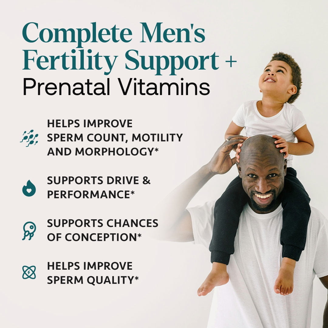 Ayurvedic Sperm Health Formula  Male Fertility Support for Count, Quality & Volume  with Maca, Ashwagandha, Zinc, Folate, and Prenatal Vitamins  60 Vegan Capsules  Made in USA