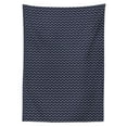 thumbnail image 3 of Ambesonne Navy Blue Tablecloth Rectangular Table Cover, Chevron Zigzag Themes, 60"x90", Navy Blue and White, 3 of 4