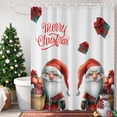 thumbnail image 4 of Merry Christmas Shower Curtains for Bathroom, Santa Clause Gnome Gifts White Waterproof Fabric Shower Curtain for Bathroom Bathtub Decoration, Machine Washable, 72"x84", 4 of 9