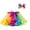 Multicolor, variant on Girls Summer 2 Piece Outfit Tutu Dance Skirt and Bow Hair Clip Set Party Ballet Wear for Kids (Multicolor, 4 Years)