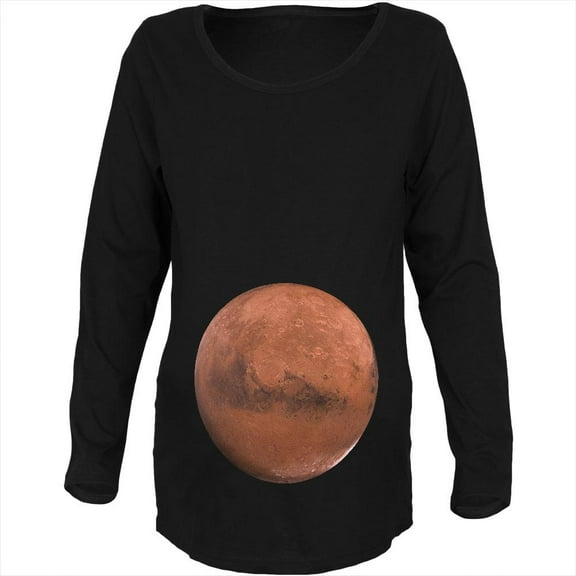 Planet Mars Pregnancy Costume Maternity Soft Long Sleeve T Shirt