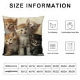 thumbnail image 5 of JEUXUS  Cute Cats Decorative Throw Pillow Cover Case, Kittens Family Cats Outdoor Pillow Cases Square Standard Cushion Cover for Sofa Couch Bed Car, 5 of 5