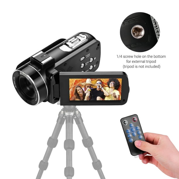 Caméra professionnelle vidéo hd caméscope caméra de vision nocturne 16x  caméra zoom numérique avec microphone accessoire d’objectif grand angle