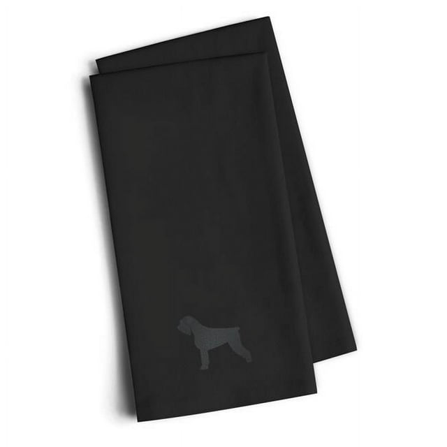 Carolines Treasures BB3473BKTWE Serviette de Cuisine Brodée Noire Schnauzer Géant, Lot de 2
