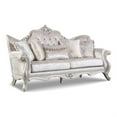thumbnail image 2 of Furniture of America Jansing 3-Piece Solid Wood Tufted Sofa Set in Off White, 2 of 20