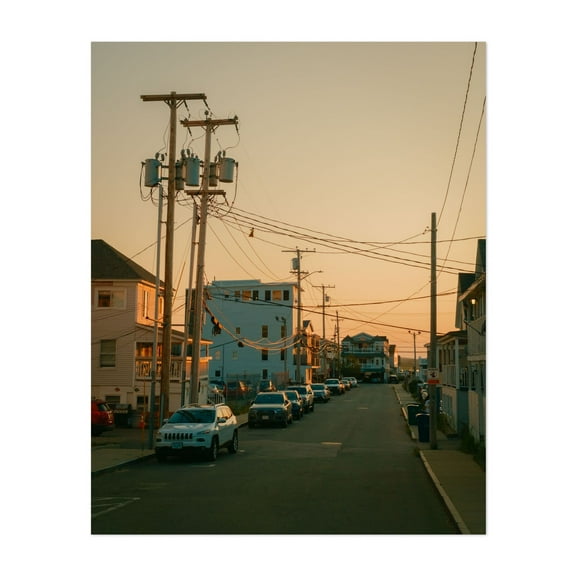 Hampton Beach at Sunset - Hampton New Hampshire Photography Unframed Wall Art Print 8 x 10 inches