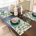 thumbnail image 6 of Placemats Set of 4 / 6, Avocado Friends Placemats for Dining Table Indoor/Outdoors Heat Resistant Washable Placemats 18" x 12", 6 of 8