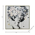 thumbnail image 2 of Sagebrook Home Modern Contemporary Idyll Woman Canvas Artwork, Black, White and Gold Leaf, 2 of 8