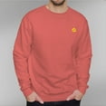 thumbnail image 4 of Men's 100% Cotton Off Shoulder Crew Neck Casual Sweatshirt-Smiley face pattern, 4 of 15